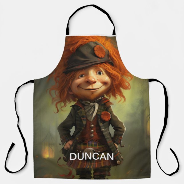 Duncan, The Wee Scottish Highlander Apron (Front)