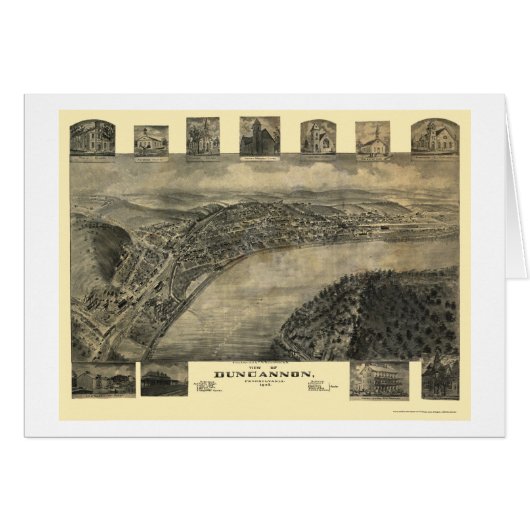 Duncannon, PA Panoramic Map - 1903 Cards (Front Horizontal)
