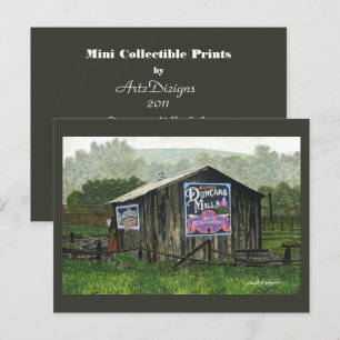 Duncans Mills Barn Mini Collectible Prints Postcard