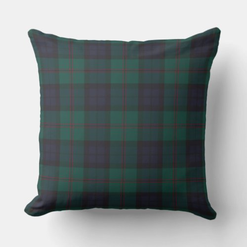 Dundas Modern Tartan Plaid Pattern Throw Pillow