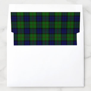 Dundas tartan blue green plaid envelope liner