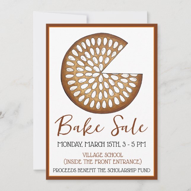 Dundee Cake Scotland Scottish Food Bake Sale Invitation (Front)