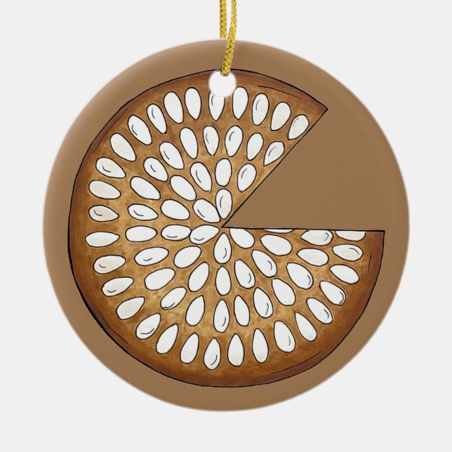 Dundee Cake Scotland Scottish Food Fruit Cake Ceramic Ornament (Front)