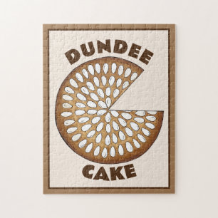 Dundee Cake Scotland Scottish Food Fruit Cake Jigsaw Puzzle
