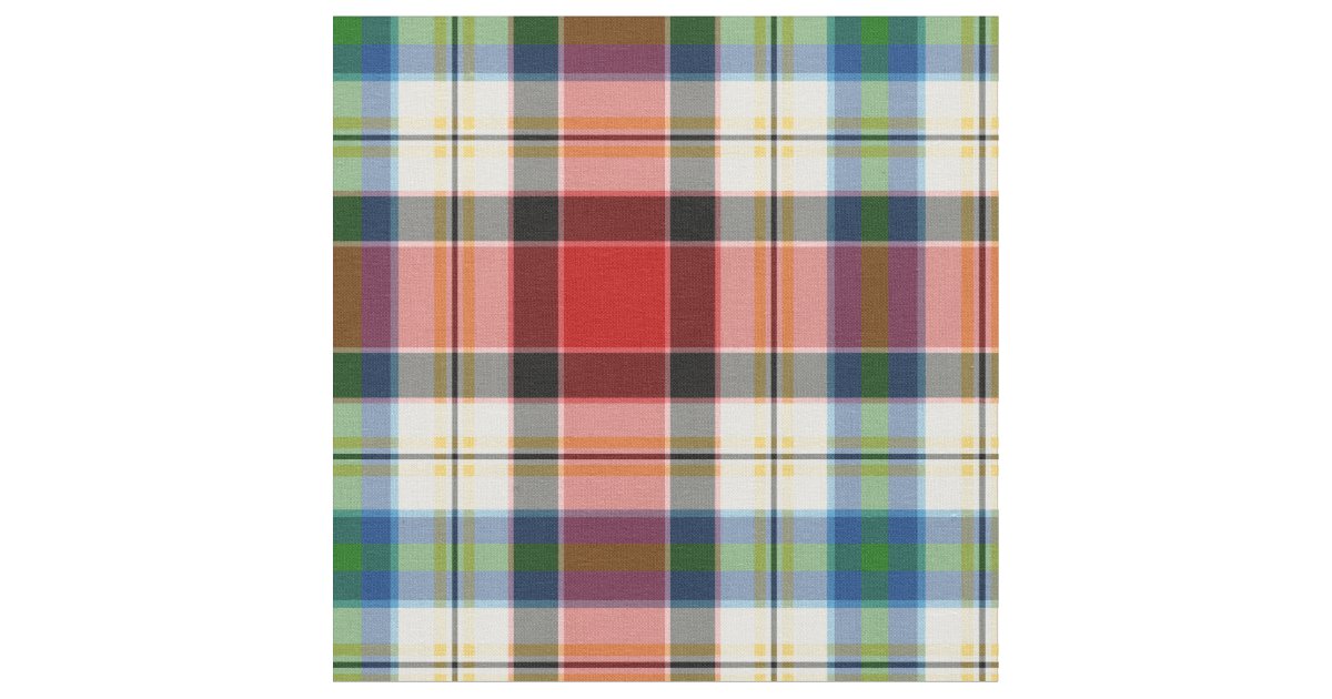 Dundee Dress Tartan Colorful Scottish Plaid Fabric | Zazzle