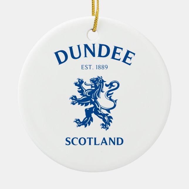 Dundee Scotland Ceramic Ornament (Front)