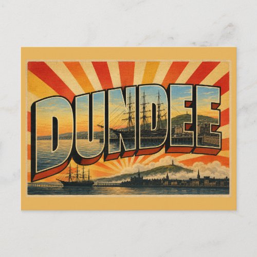 Dundee Scotland Vintage Travel Art Postcard