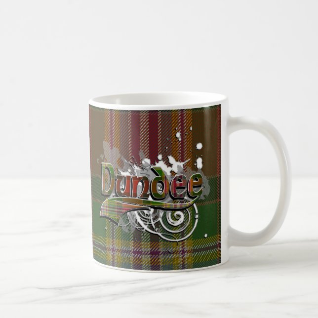 Dundee Tartan Grunge Coffee Mug (Right)