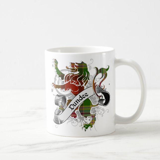 Dundee Tartan Lion Coffee Mug (Right)