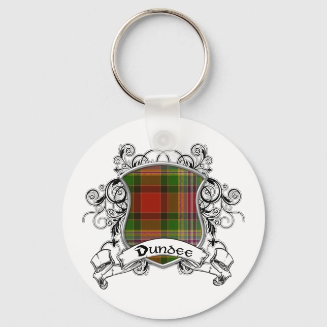 Dundee Tartan Shield Keychain (Front)
