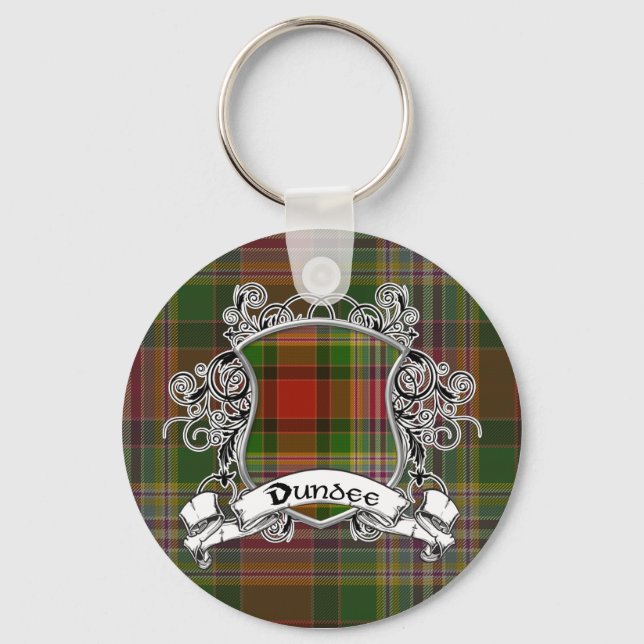 Dundee Tartan Shield Keychain (Front)