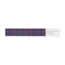 Dundonald Plaid Wrap Address Labels
