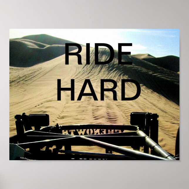 Dune Buggy Faces the Dunes ' Ride Hard ' Poster (Front)