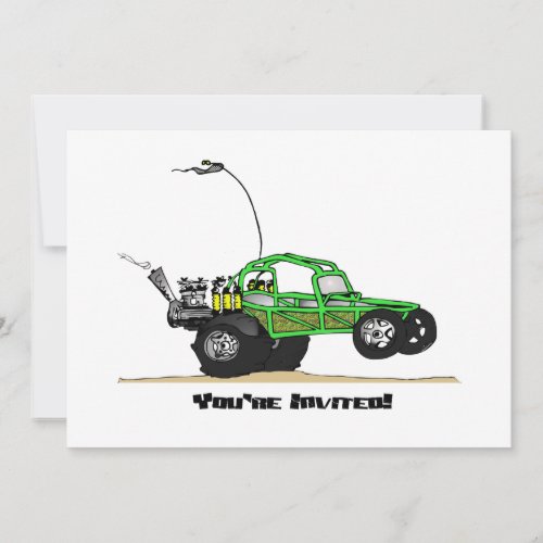 Dune Buggy Party Invitations