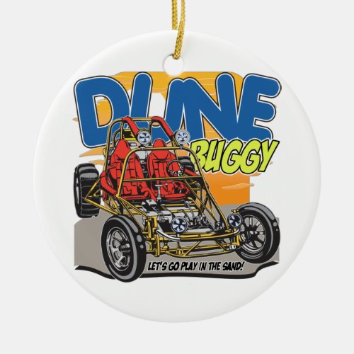 Dune Buggy Play in the Sand Ceramic Ornament