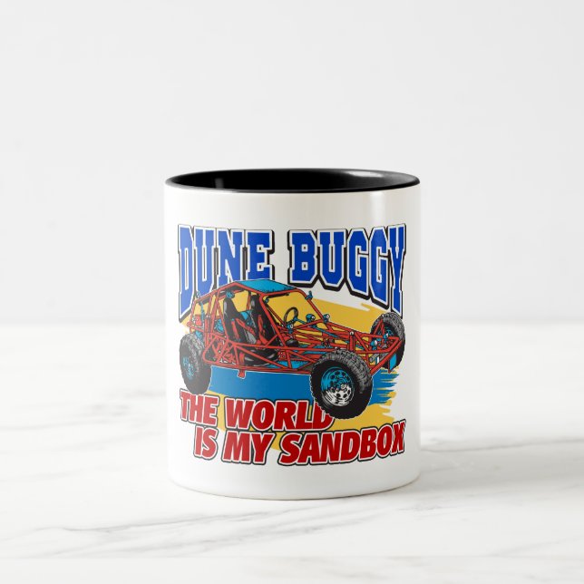 Dune Buggy Sandbox Two-Tone Coffee Mug (Center)