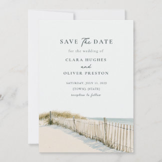 Dune Fence Sea Grass Cape Cod Shoreline Wedding Save The Date