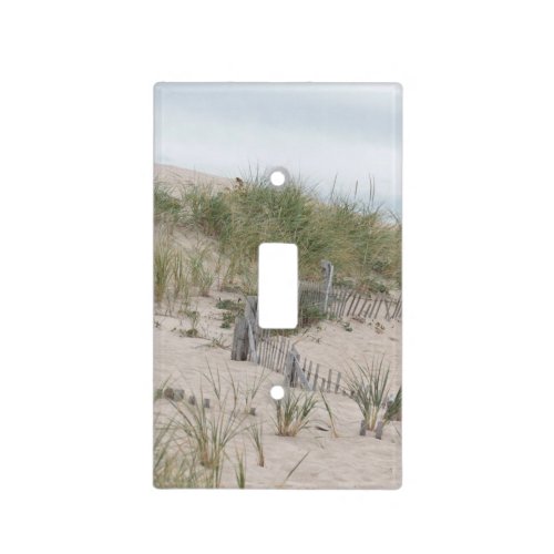 Dune grass and beach fence light switch cover