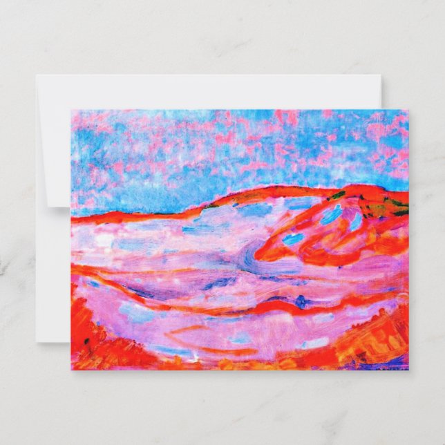 Dune IV colorful artwork by Piet Mondrian Card (Front)