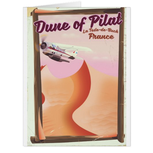 Dune of Pilat, Dunes vintage France travel poster. (Front)