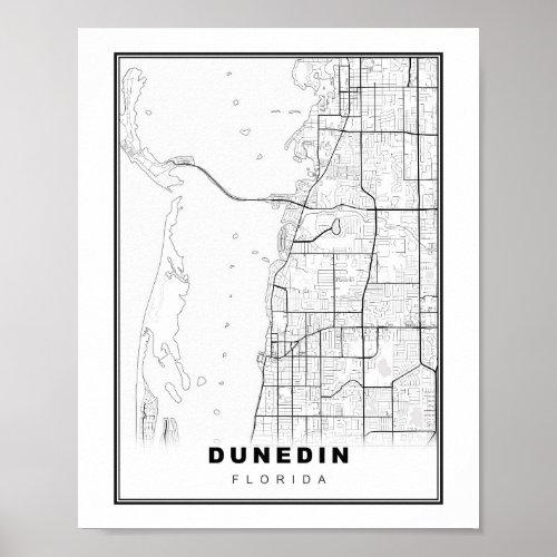 Dunedin Map Poster