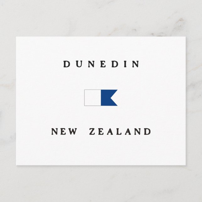Dunedin New Zealand Alpha Dive Flag Postcard (Front)