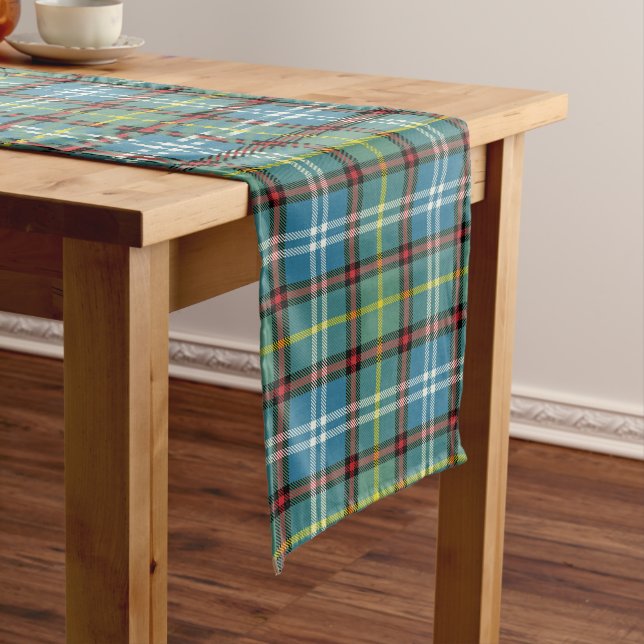 Dunedin New Zealand Tartan Plaid Long Table Runner (In Situ)