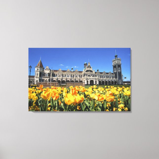 Dunedin Railway Station Canvas Print (Front)