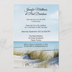 Dunes and Beach Post Wedding Party Invitation