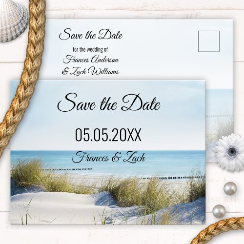 Dunes and Beach Save the Date Postcard