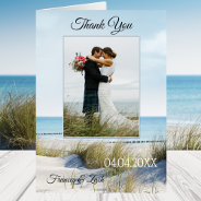Dunes And Beach Wedding Photo Thank You Note Card at Zazzle