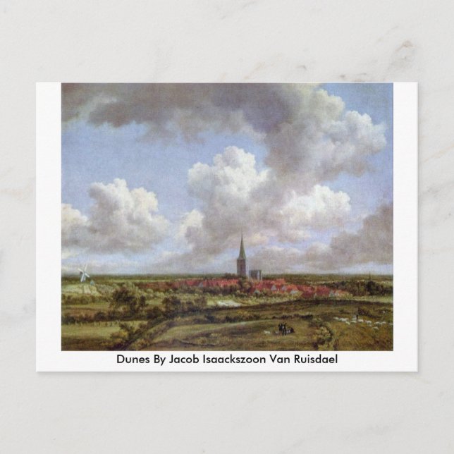 Dunes By Jacob Isaackszoon Van Ruisdael Postcard (Front)