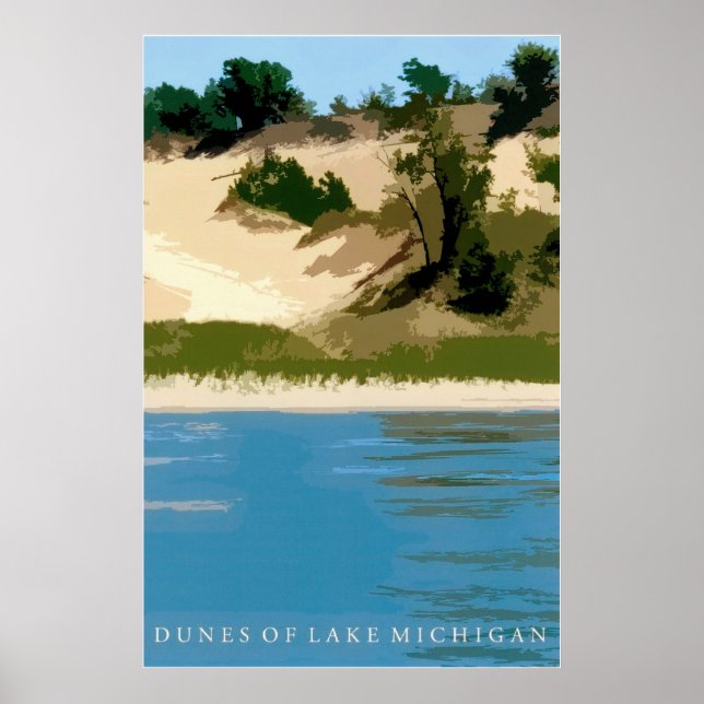 Dunes of Lake Michigan Poster (Front)