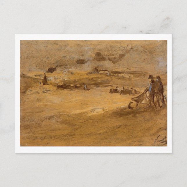 Dunes with Figures, Vincent van Gogh Postcard (Front)
