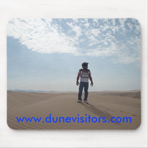 dunevisitor on top of the dunes w _ Customized Mouse Pad