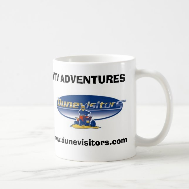 Dunevisitors logo, ATV ADVENTURES, www.dunevisi... Coffee Mug (Right)