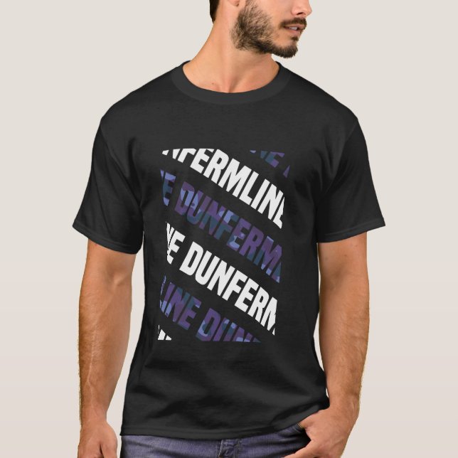 Dunfermline Camo Pattern Purple Camouflage T-Shirt (Front)