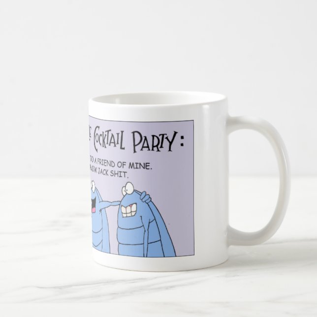 Dung beetle at a party coffee mug (Right)