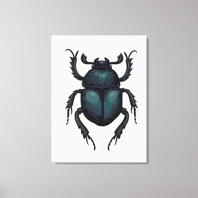 Dung beetle canvas print (Front)
