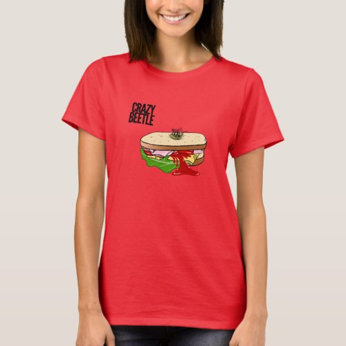 Dung beetle cartoon design T_Shirt