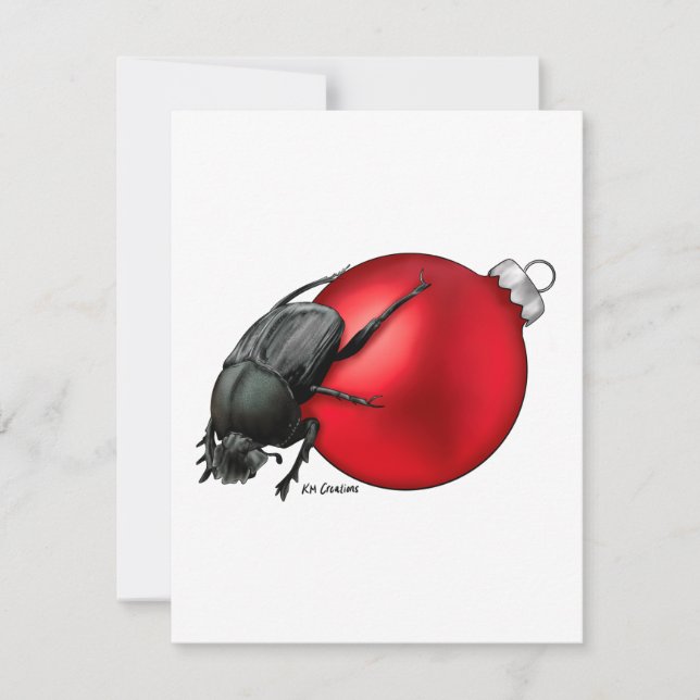 Dung beetle - holiday card (Front)