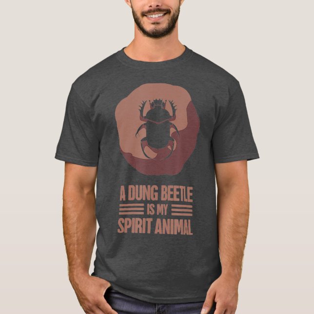Dung Beetle  Insect Entomologist Gift - Beetle T-Shirt (Front)