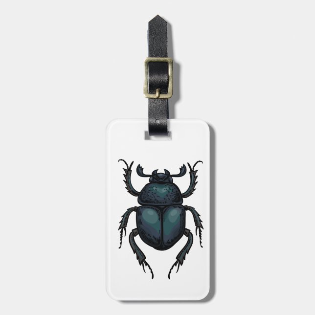 Dung beetle luggage tag (Front Vertical)