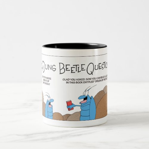 Dung Beetle Question Two_Tone Coffee Mug