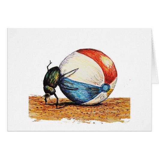 Dung Beetle Vacation Cards (Front Horizontal)