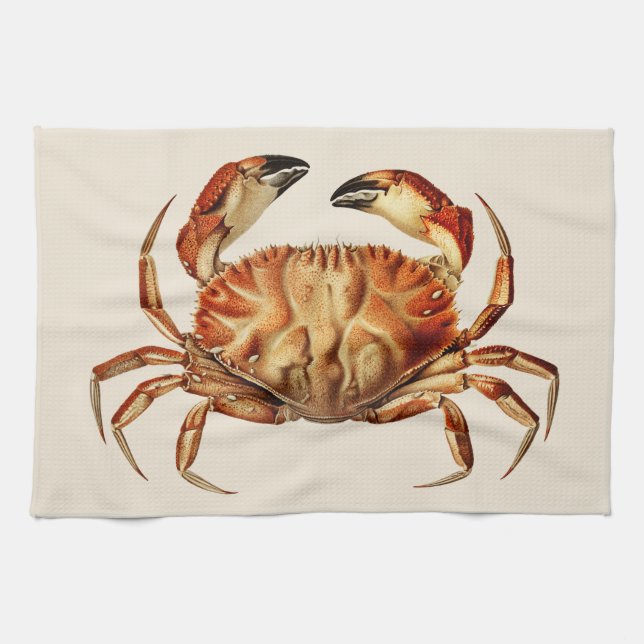 Dungeness Crab - Cancer Bellianis Kitchen Towel (Horizontal)