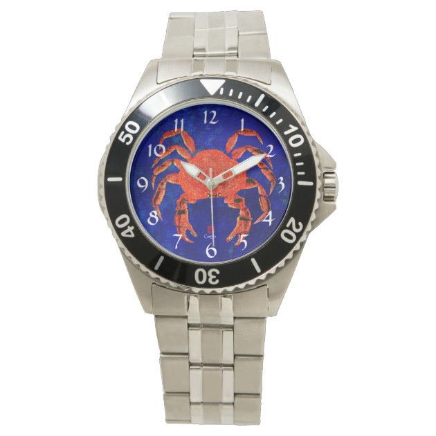 Amazon.com : Maryland Flag Crab Stainless Steel Automatic Watch Fashion  Quartz Watch Wrist Watch for Men Women : Sports & Outdoors
