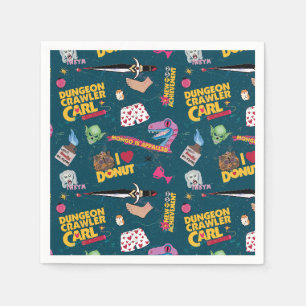 Dungeon Crawler Carl Repeating Blue Napkins