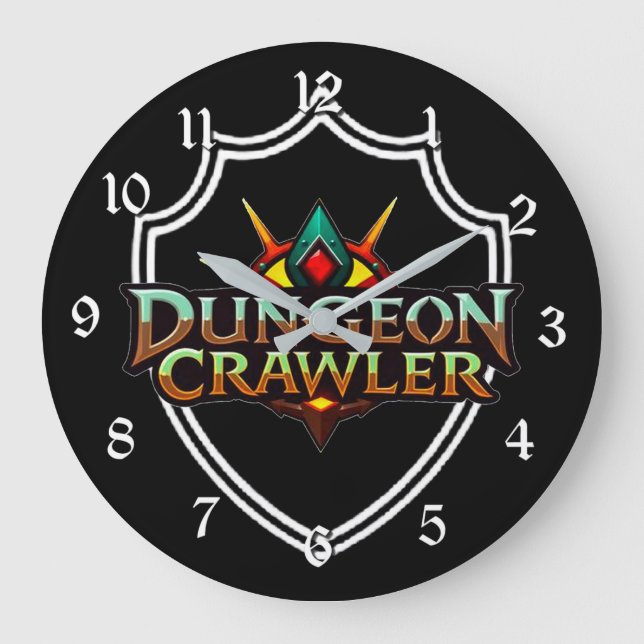 Dungeon Crawler Color Logo Large Clock (Front)