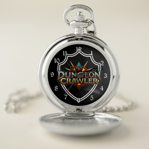 Dungeon Crawler Color Logo Pocket Watch